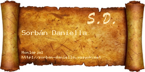 Sorbán Daniella névjegykártya